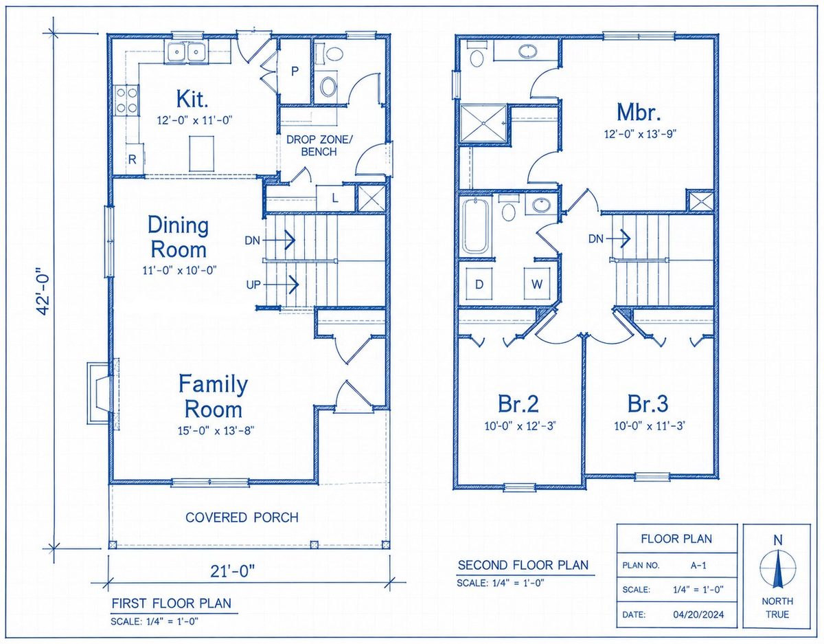 Custom home floor plan before new build